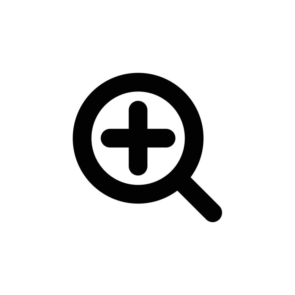 Zoom in outline icon in transparent background, basic app and web UI bold line icon, EPS10 vector