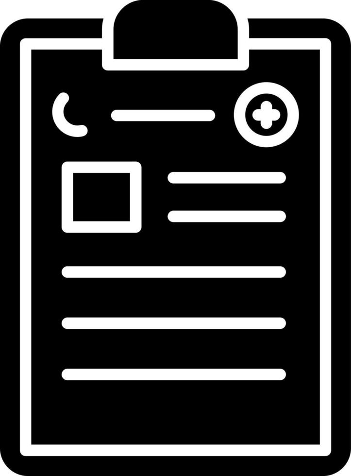 estilo de icono de informe médico vector