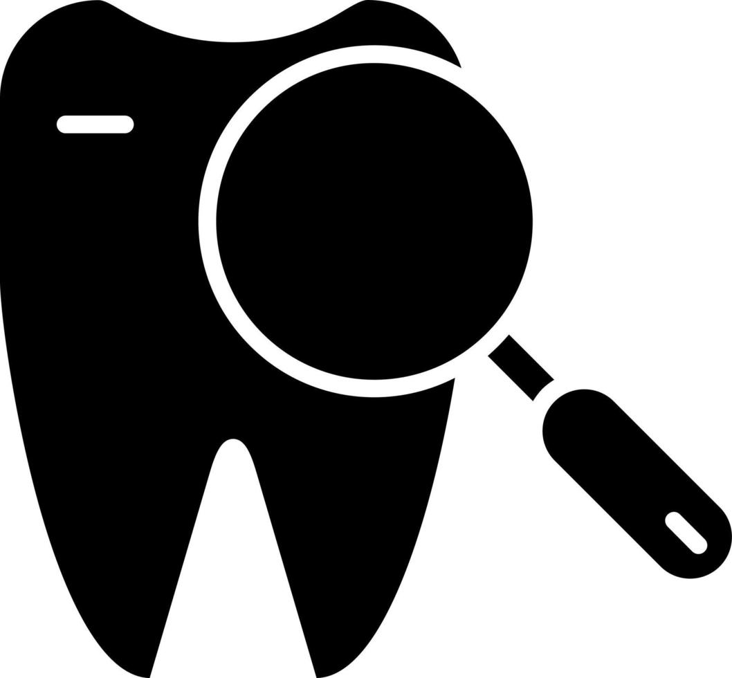 estilo de icono de chequeo dental vector