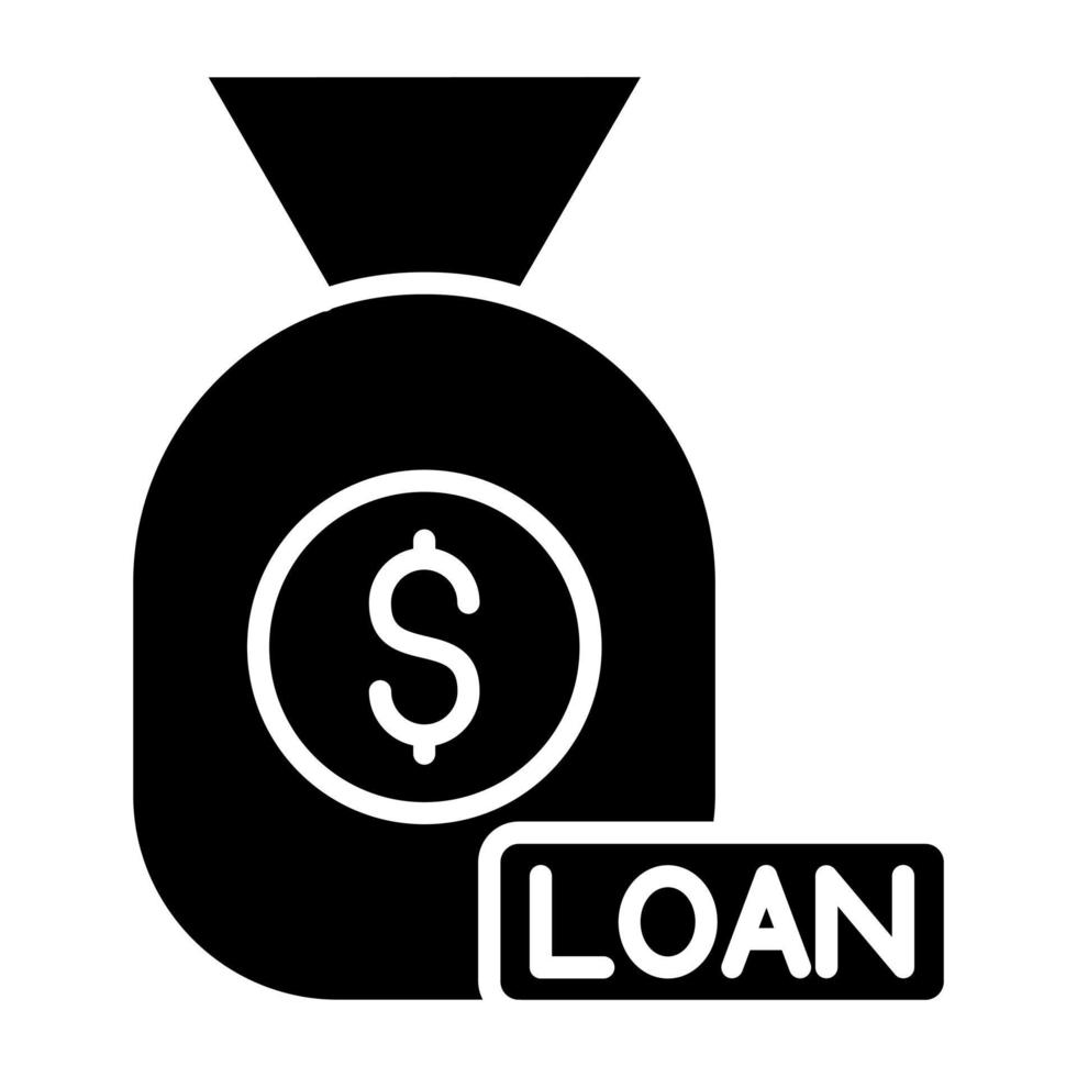 Loan Money Icon Style vector