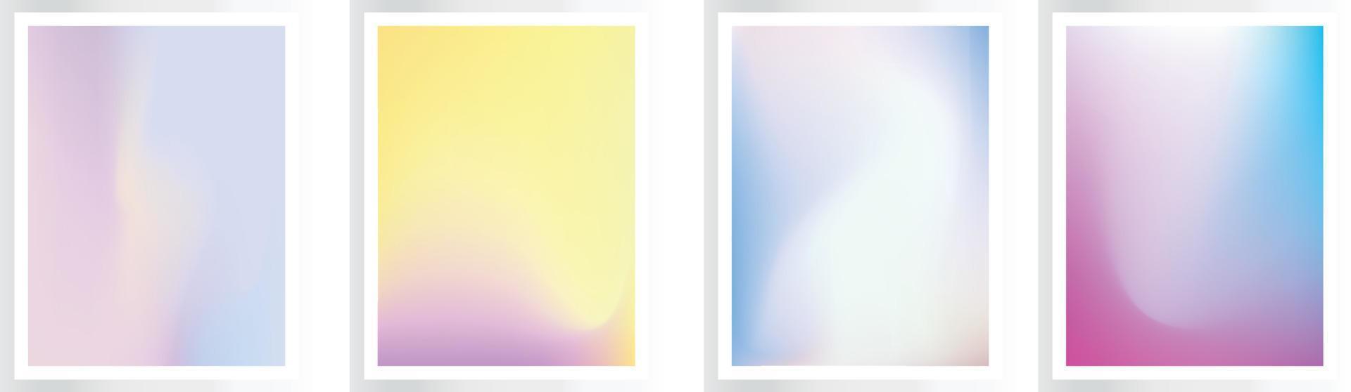 Set of vector grainy gradients in pastel colors in pink blue colors, For covers, wallpapers, branding and other projects, EPS file