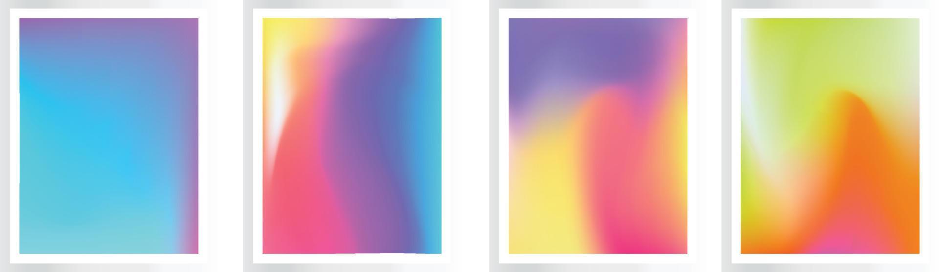Vector gradient backgrounds with grainy texture in green, red blue colors. For covers, wallpapers, branding, business cards, social media, EPS file