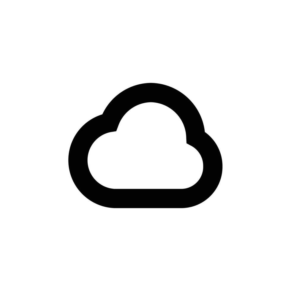 Cloud, weather and technology outline icon in transparent background, basic app and web UI bold line icon, EPS10 vector