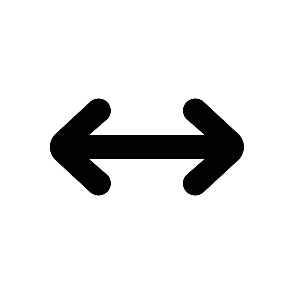 izquierda Derecha doble lado flecha lleno icono en transparente fondo, básico aplicación y web ui negrita línea icono, eps10 vector