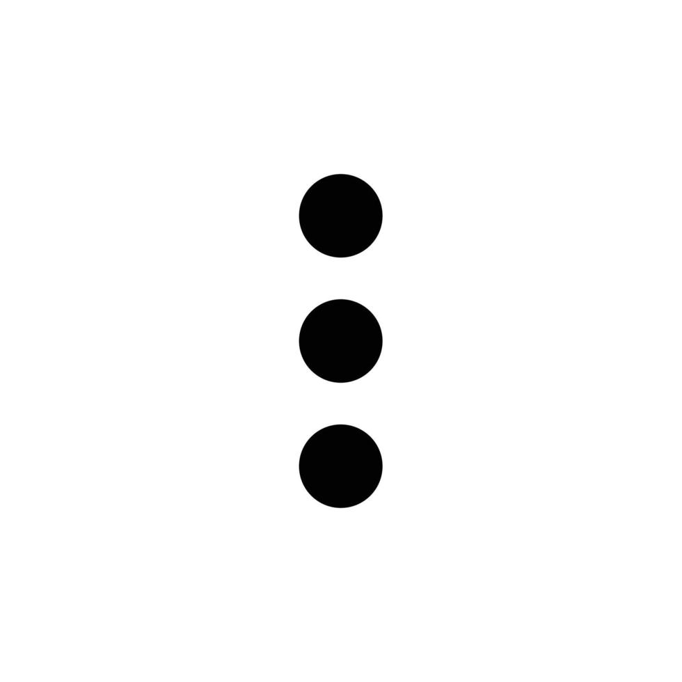 More, vertical three dots, settings  filled icon in transparent background, basic app and web UI bold line icon, EPS10 vector