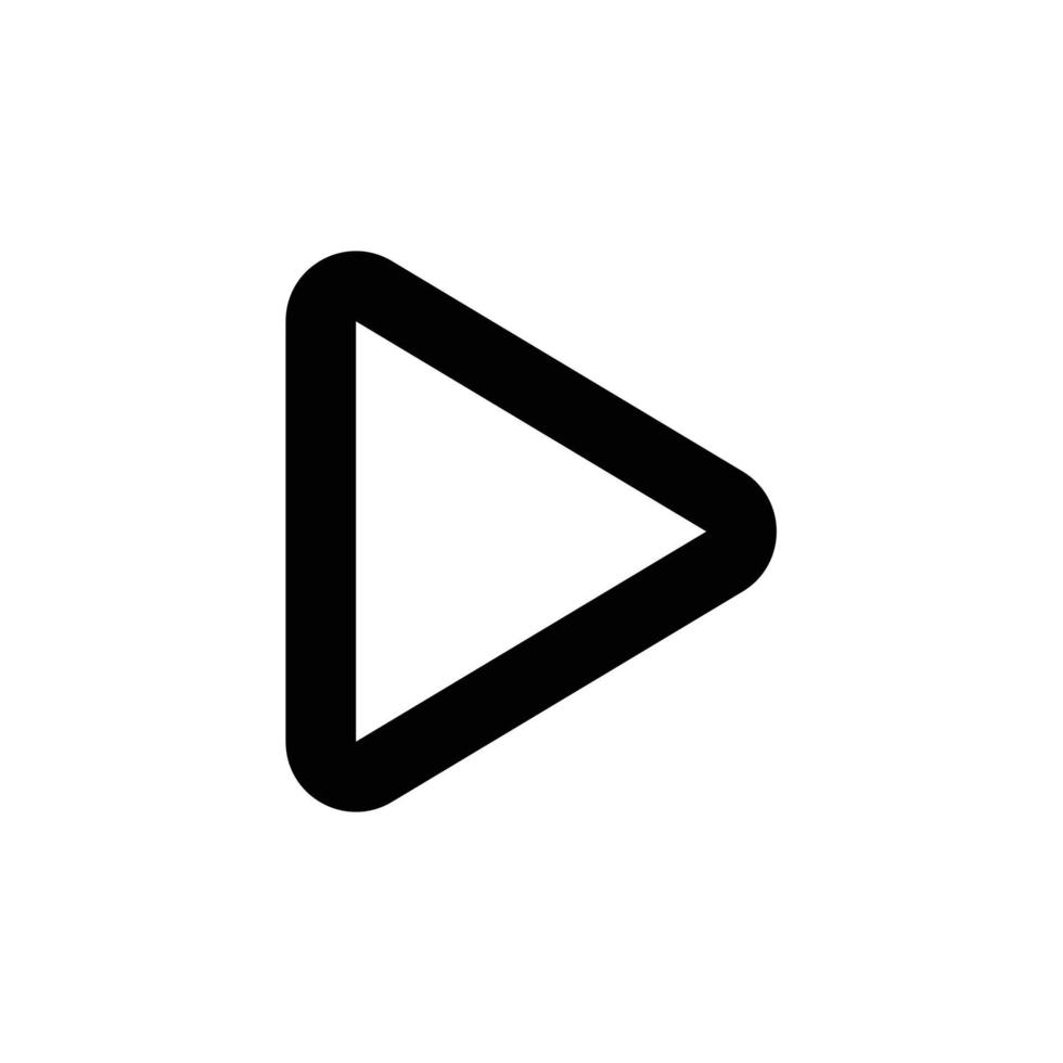 Play outline icon in transparent background, basic app and web UI bold line icon, EPS10 vector