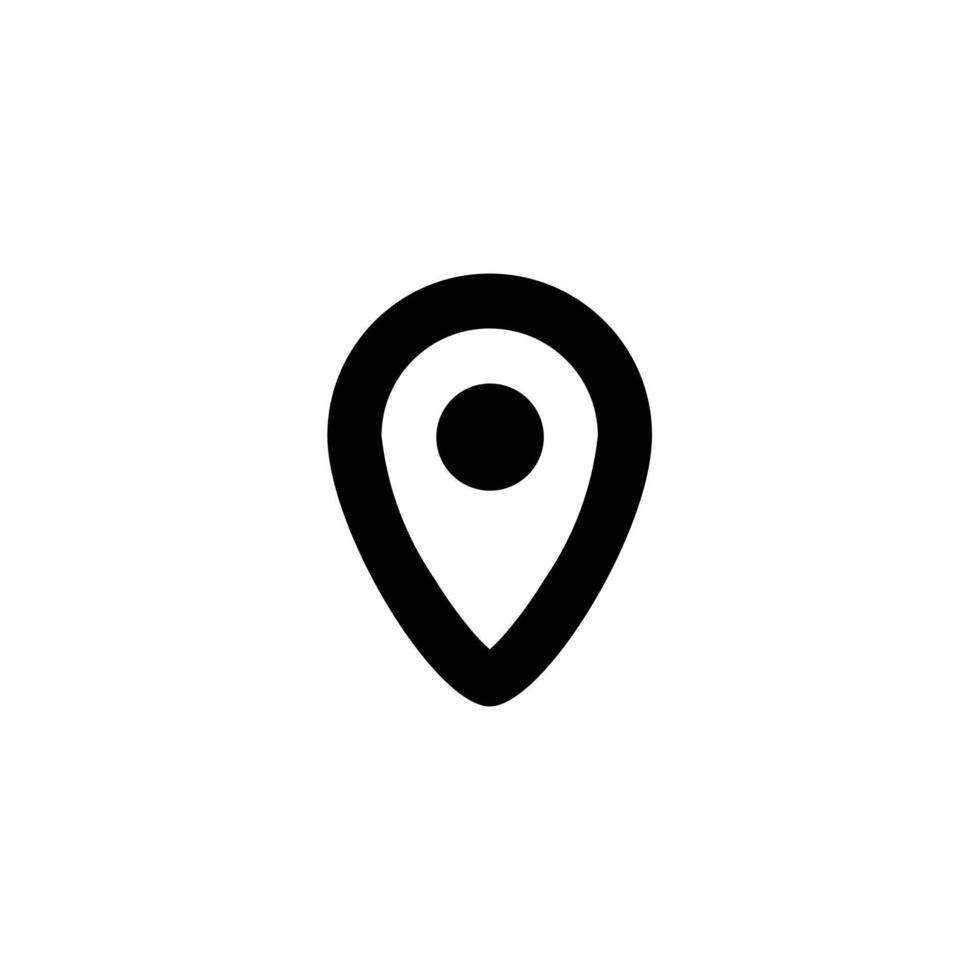 Pin point, location, pointer outline icon in transparent background, basic app and web UI bold line icon, EPS10 vector