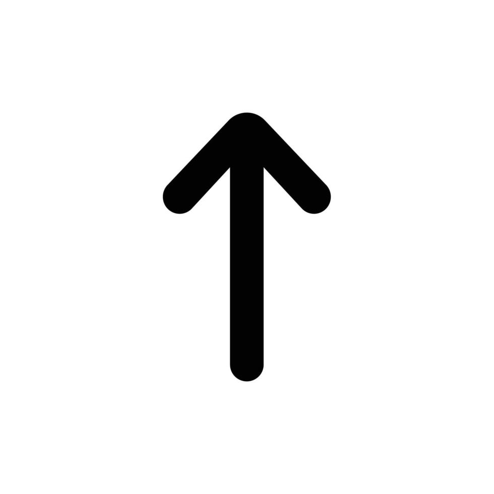 Up direction arrow outline icon in transparent background, basic app and web UI bold line icon, EPS10 vector