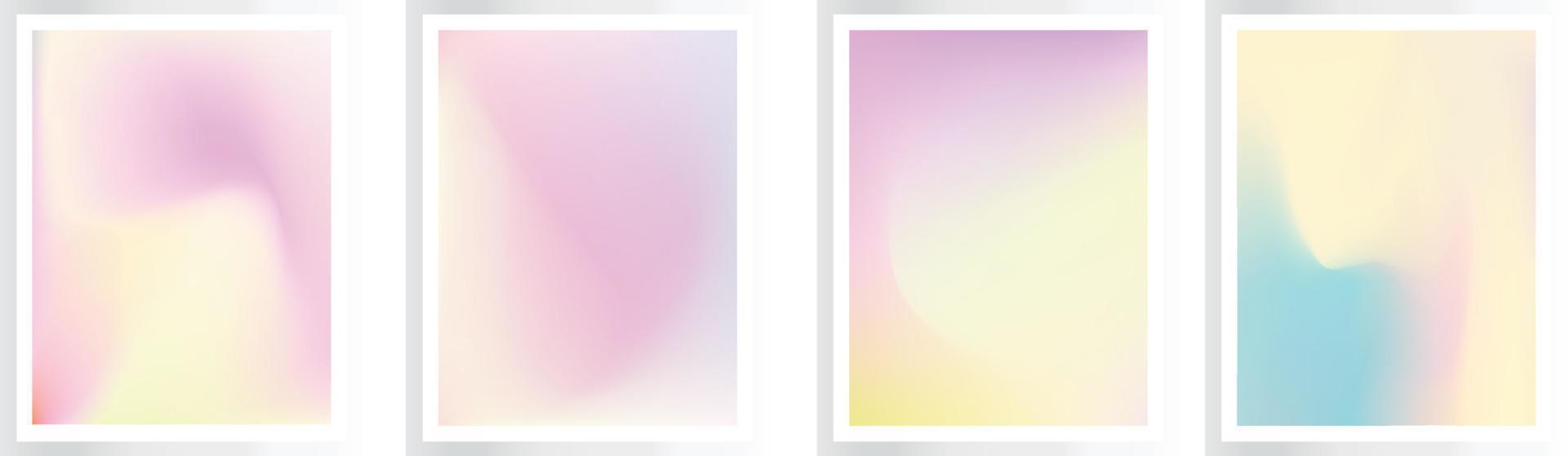 Set of grainy vector gradient backgrounds with soft transitions in yellow, pink gradients. For covers, wallpapers, brands, social media and more, EPS file