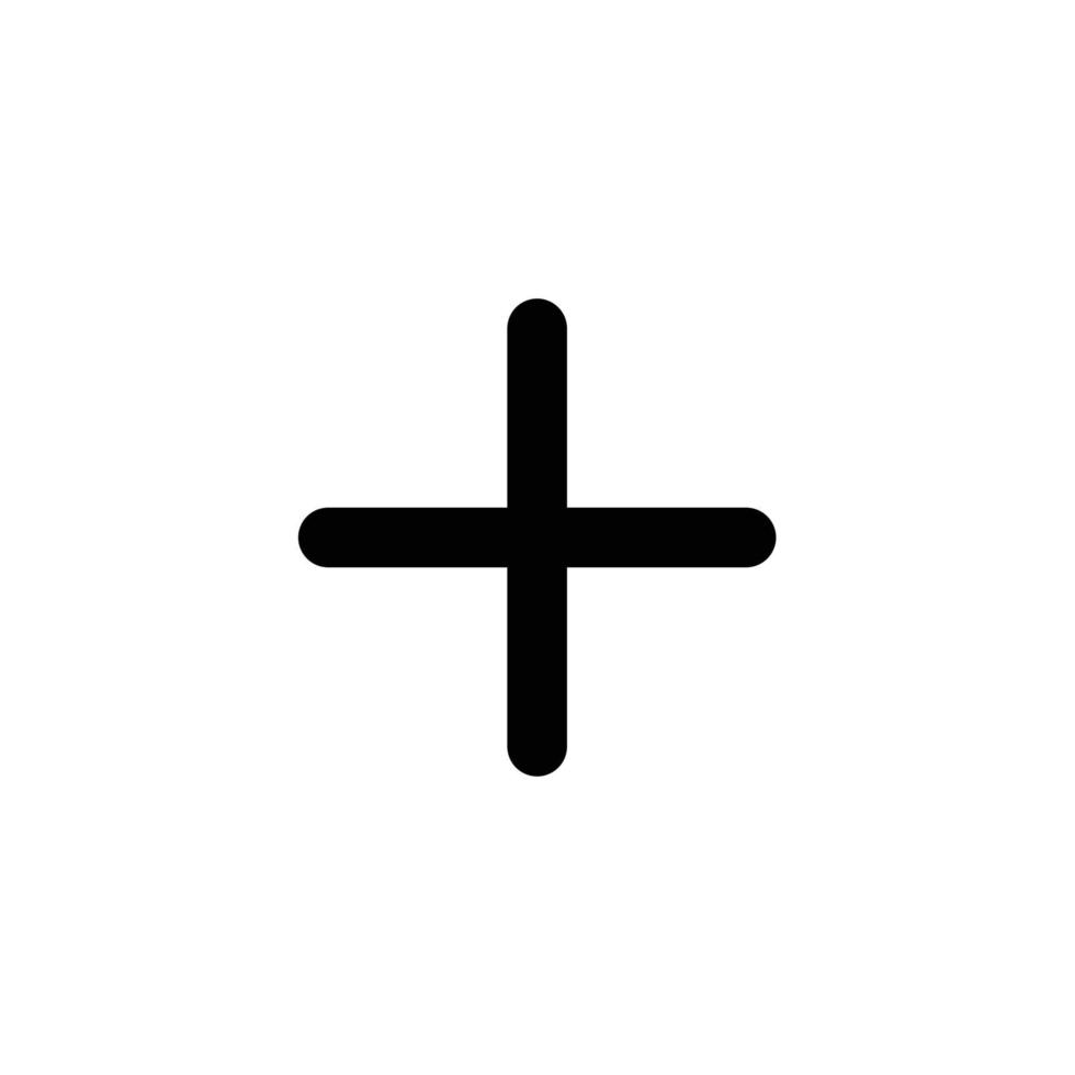 Add, plus filled icon in transparent background, basic app and web UI bold line icon, EPS10 vector