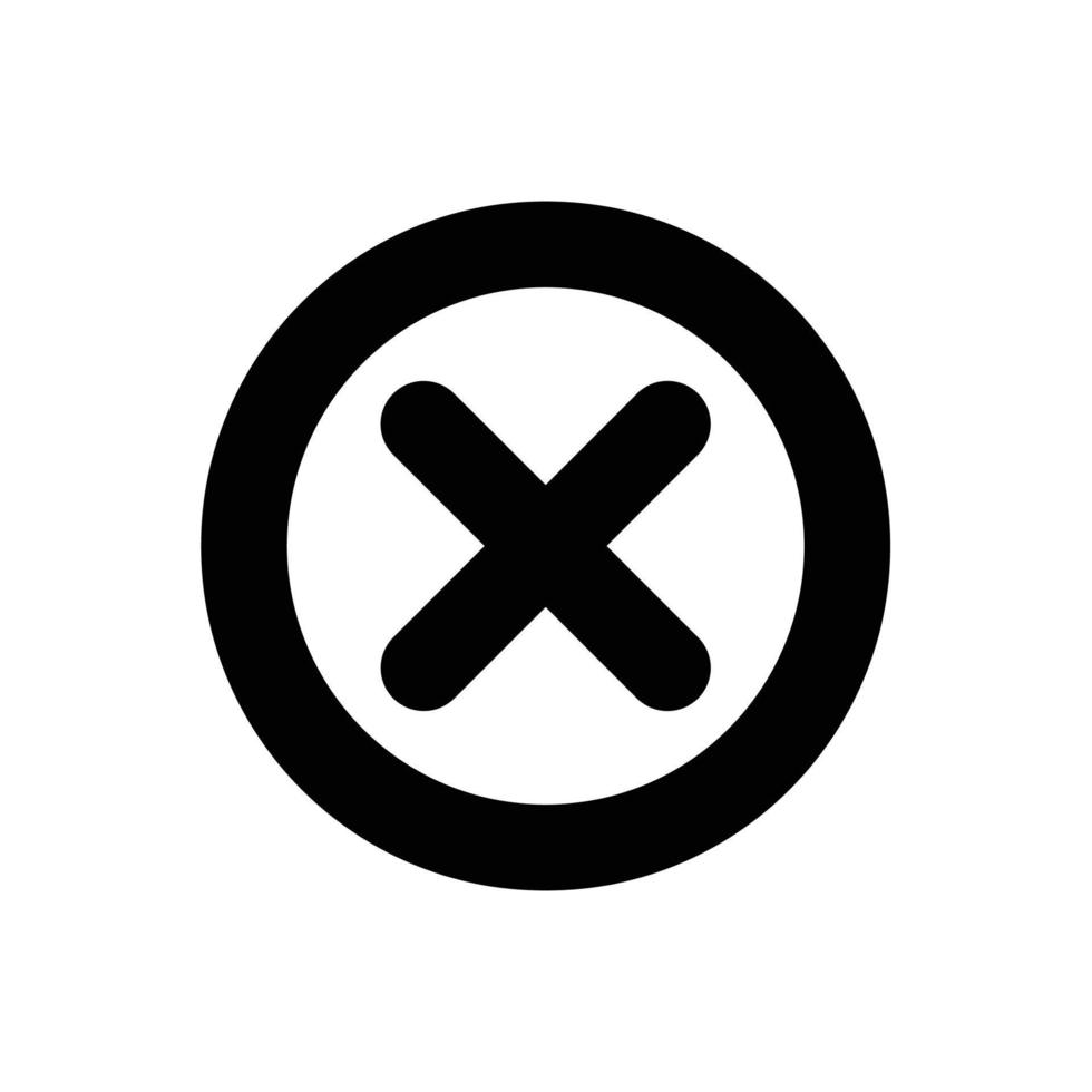 Cancel, cross, exit outline icon in transparent background, basic app and web UI bold line icon, EPS10 vector
