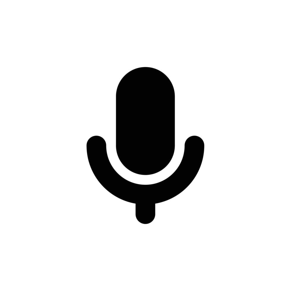 micrófono, micrófono, grabar lleno icono en transparente fondo, básico aplicación y web ui negrita línea icono, eps10 vector