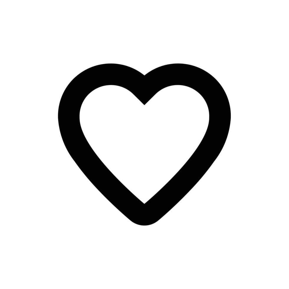 corazón, amar, me gusta contorno icono en transparente fondo, básico aplicación y web ui negrita línea icono, eps10 vector