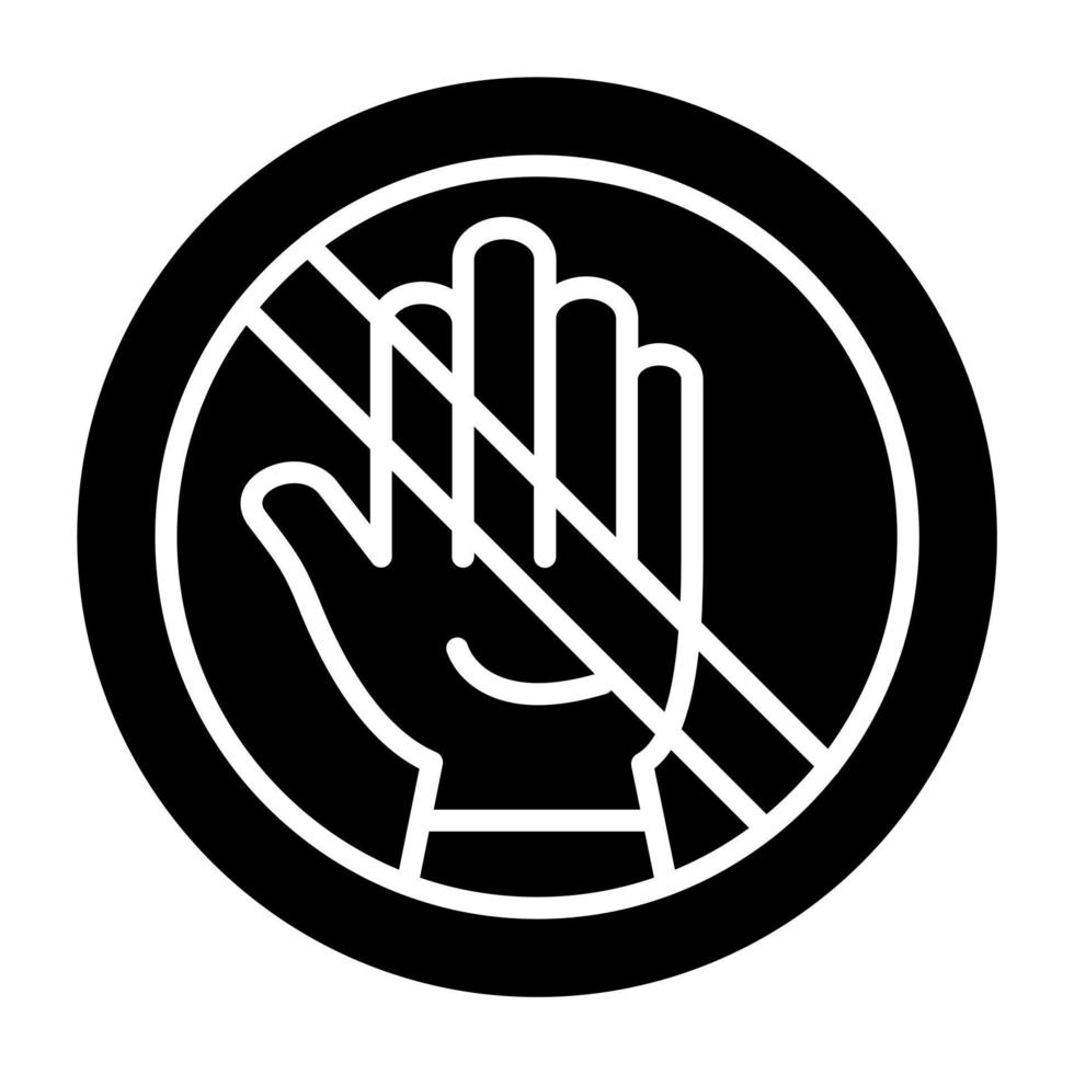 Hand Off Icon Style vector