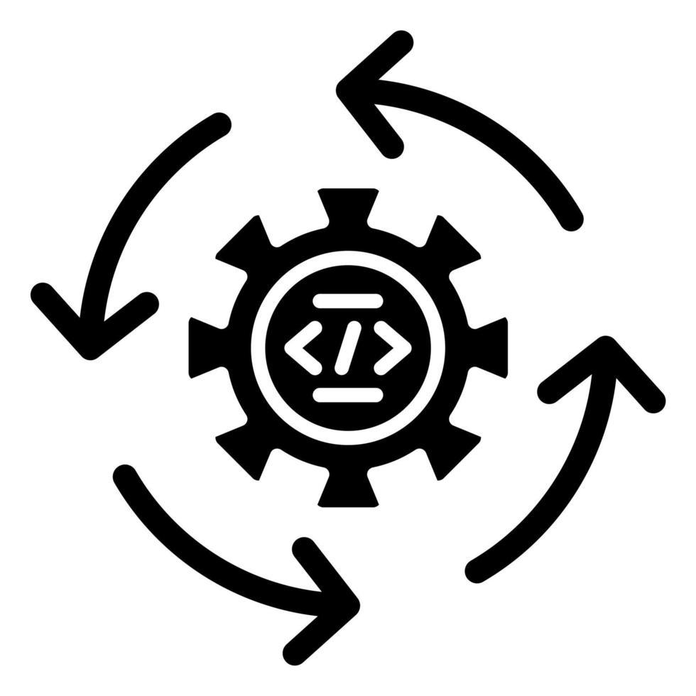 Continuous Integration Icon Style vector