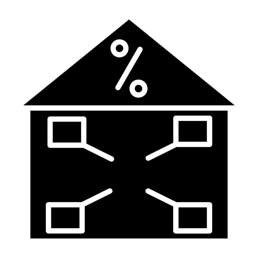 Home Office Tax Deductions Icon Style vector