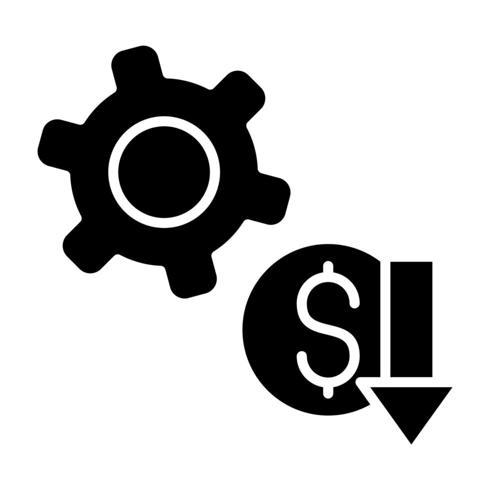 Low Startup Cost Icon Style vector