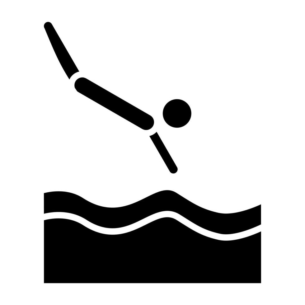 Diving Icon Style vector