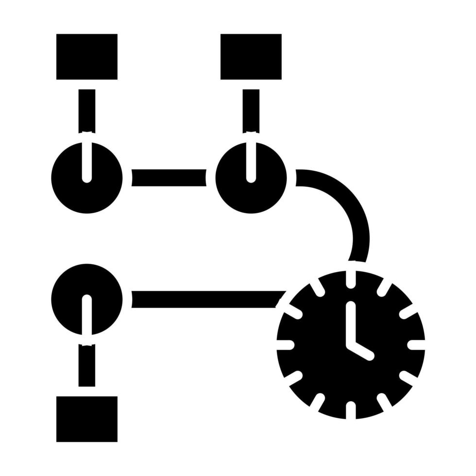 cronología icono estilo vector