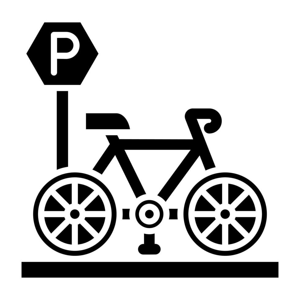 Bicycle Parking Icon Style vector