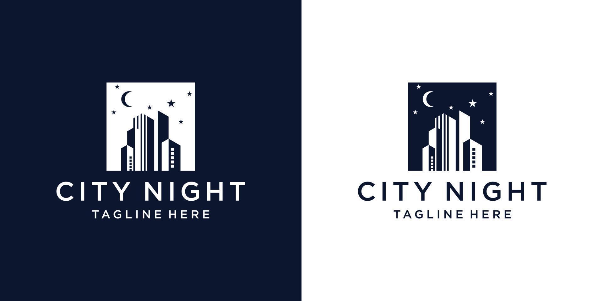 night city view logo design, building, building, house vector