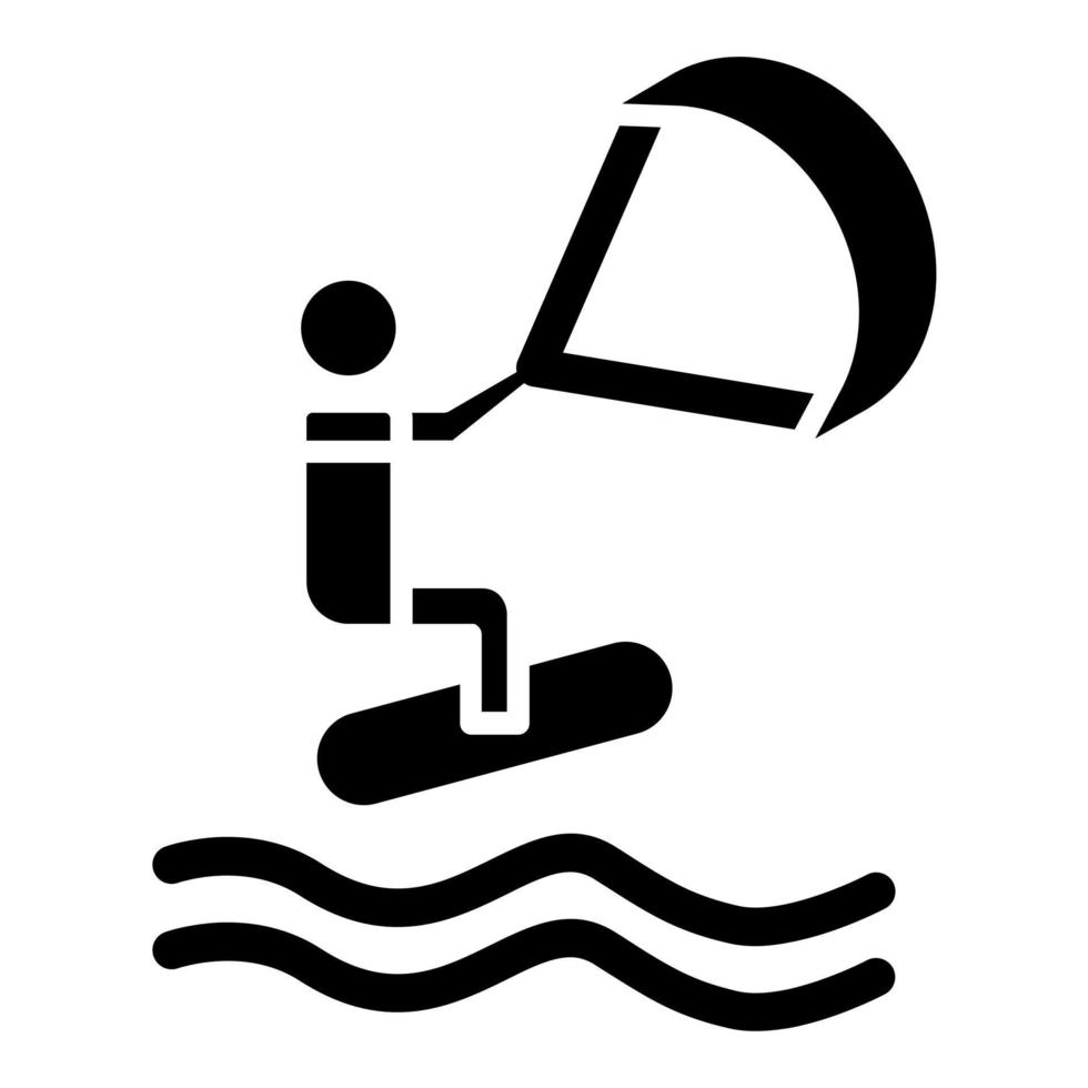 Kitesurfing Icon Style vector