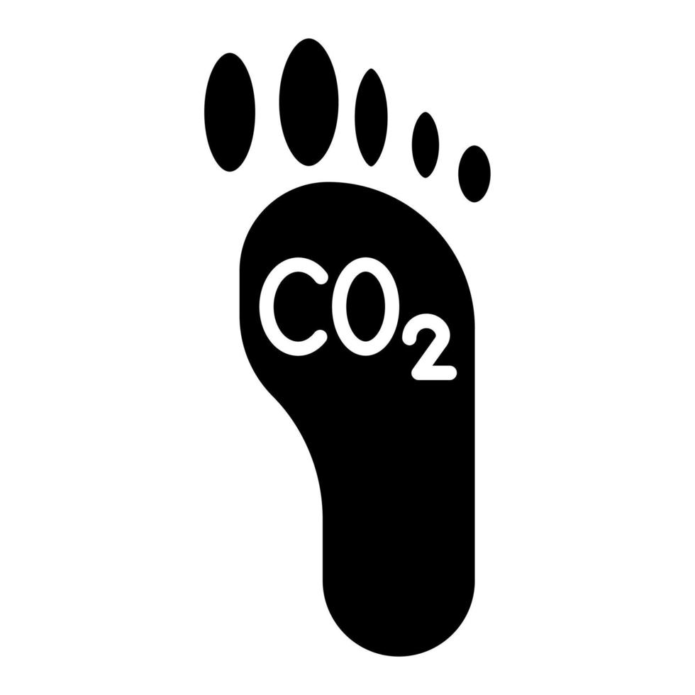 Carbon Footprint Icon Style vector