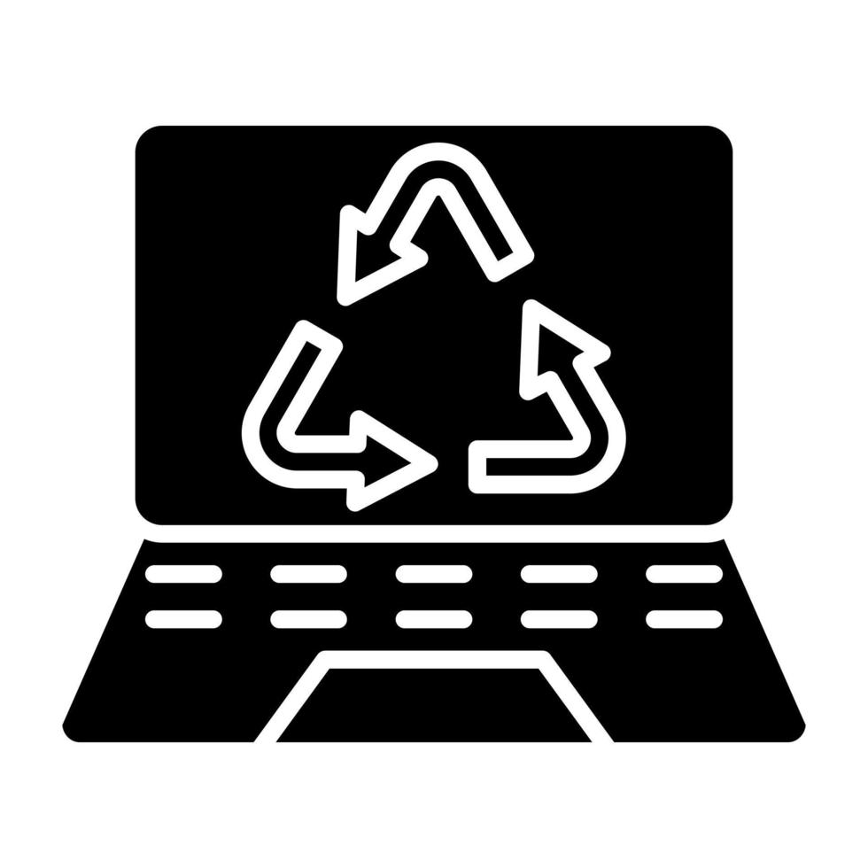 Electronics Recycling Icon Style vector