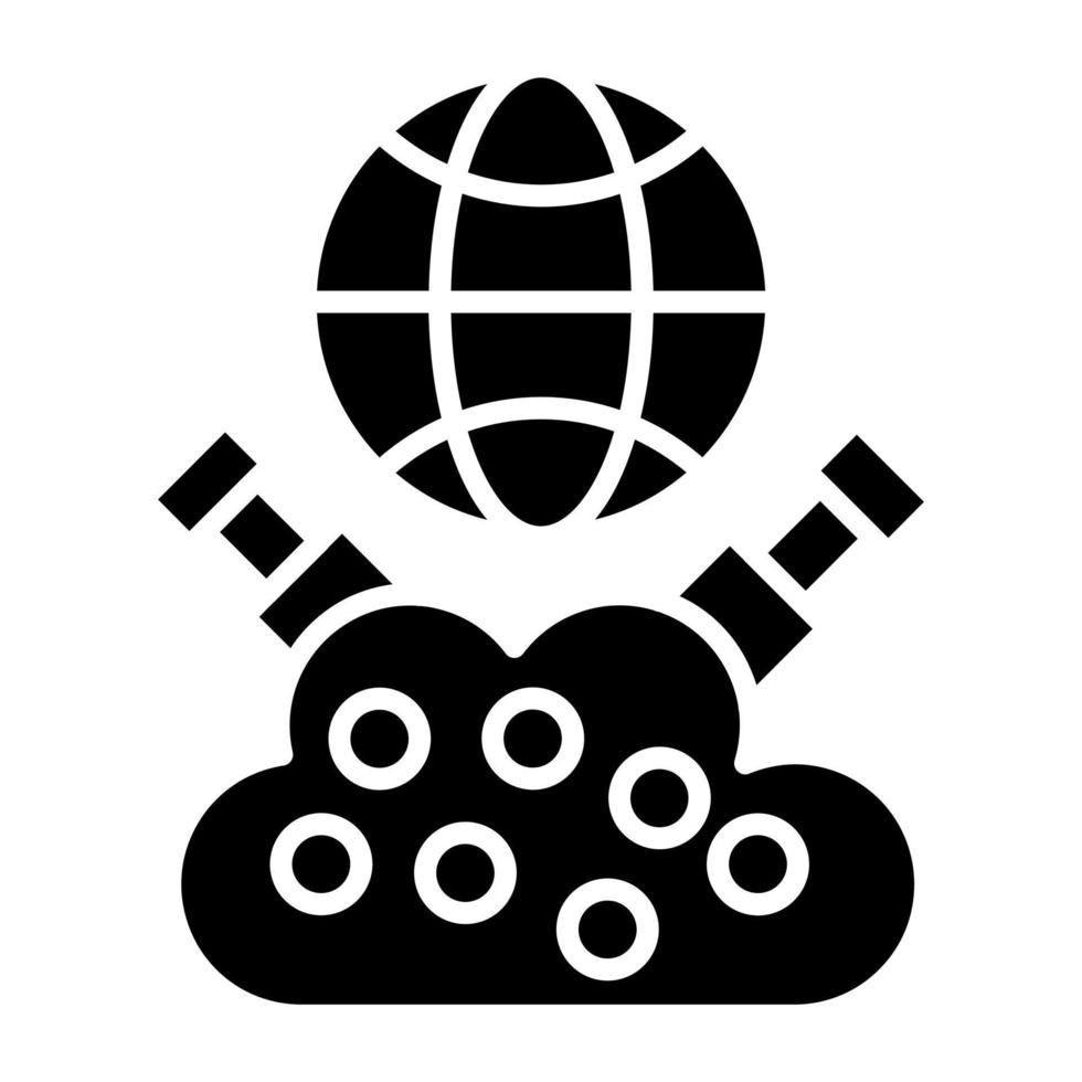Global Waste Production Icon Style vector