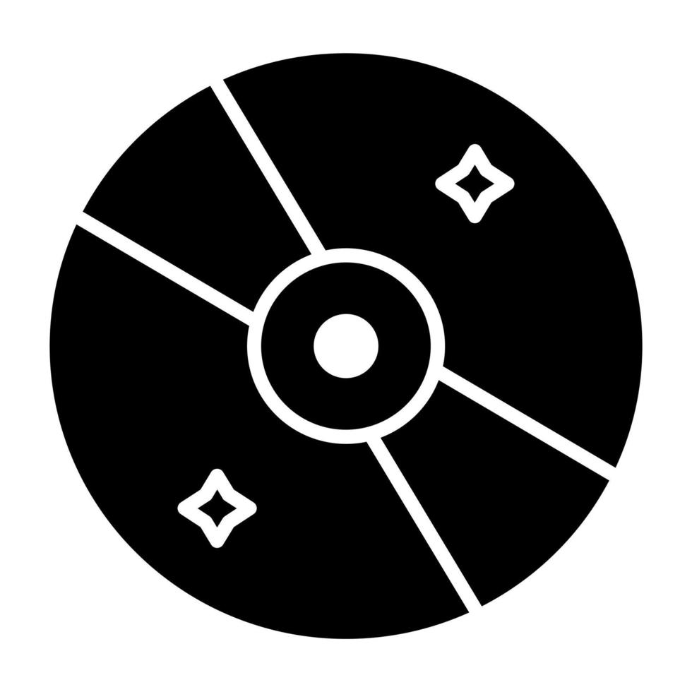 estilo de icono de CD vector