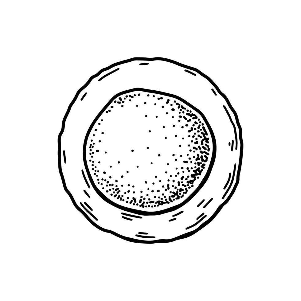 Blood stem cell isolated on white background. Hand drawn scientific microbiology vector illustration in sketch style
