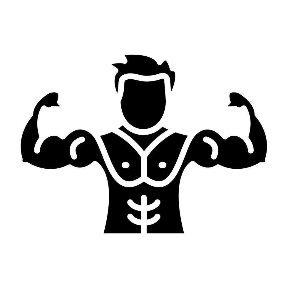 Chest Muscle Icon Style vector
