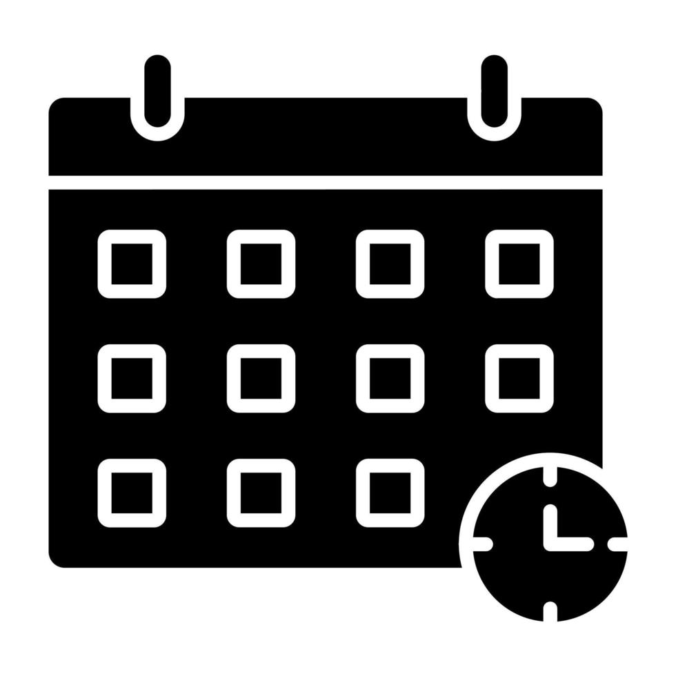 estilo de icono de calendario vector