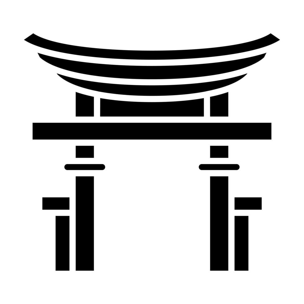 Torii Gate Icon Style vector