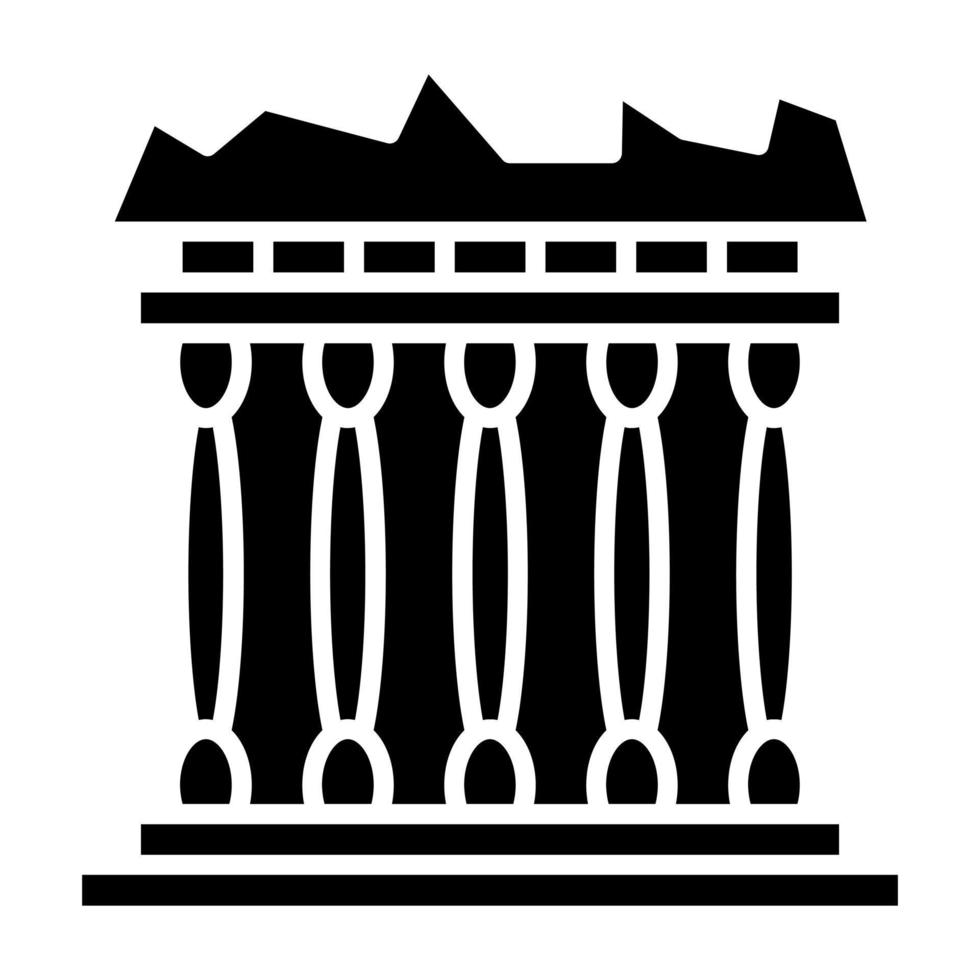 acrópolis icono estilo vector