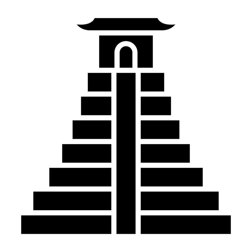 Chichen Itza Icon Style vector