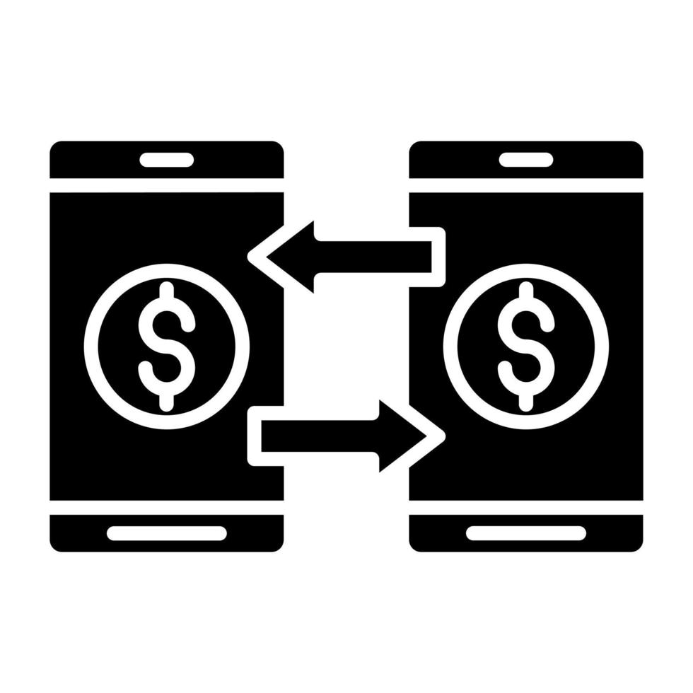 Send Money Mobile Icon Style vector