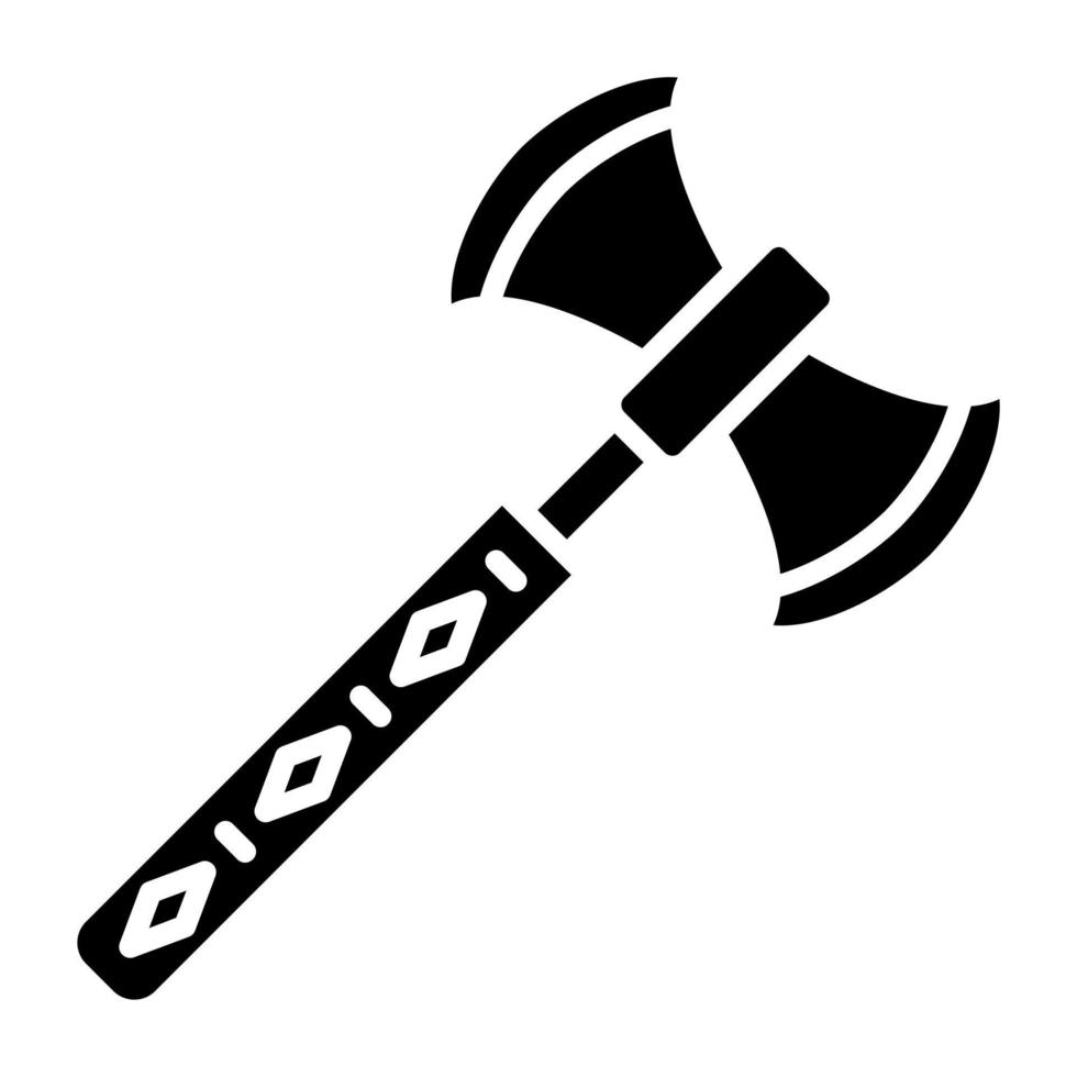 Viking Axe Icon Style vector