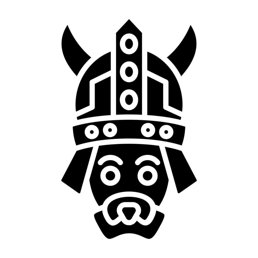 Viking Hunting Dog Icon Style vector