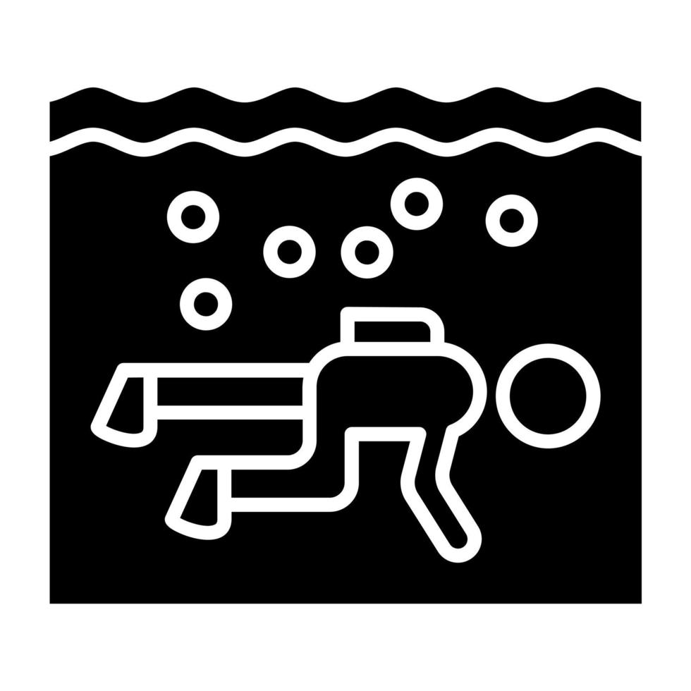 Drift Diving Icon Style vector