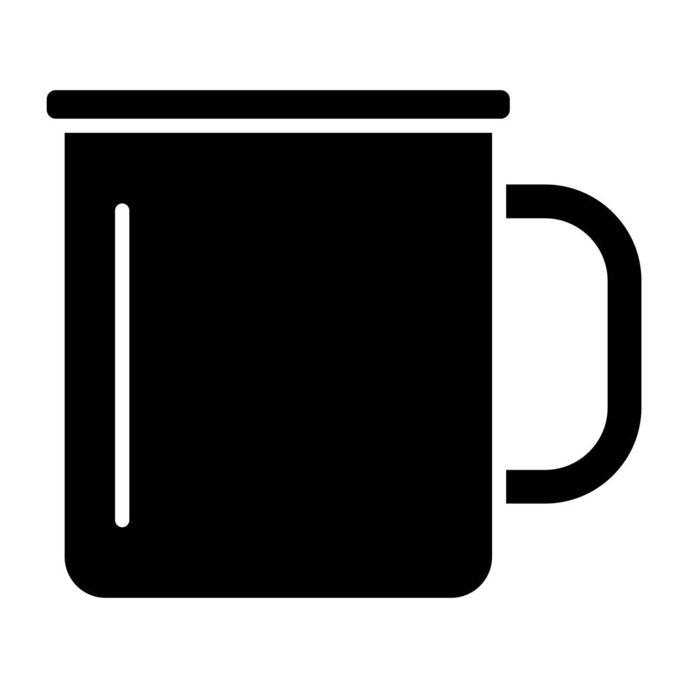 Metal Mug Icon Style vector