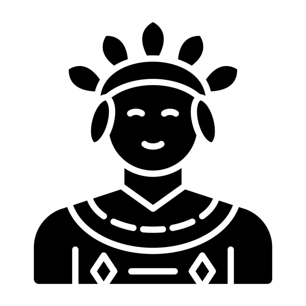 chamán icono estilo vector