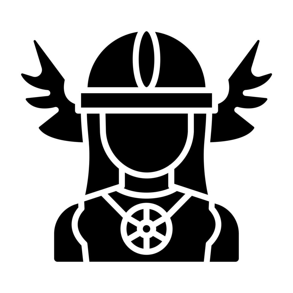 Shieldmaiden Icon Style vector