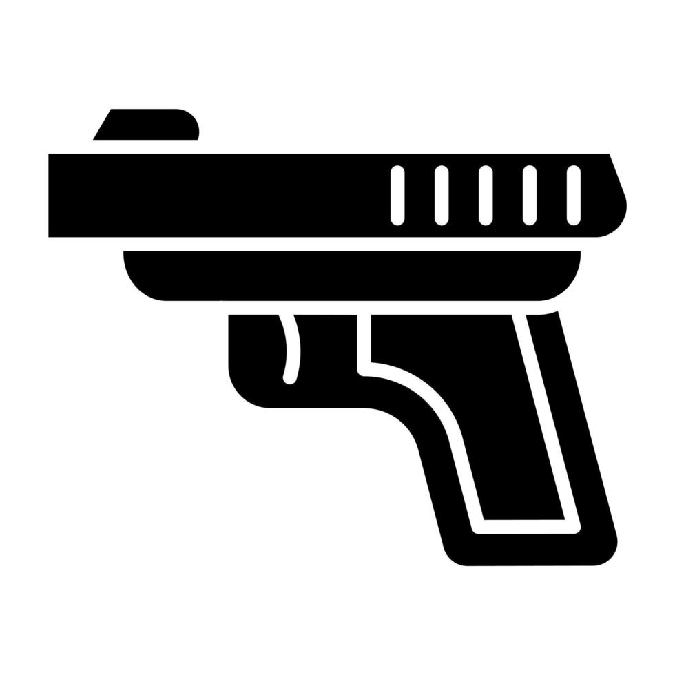 estilo de icono de pistola vector