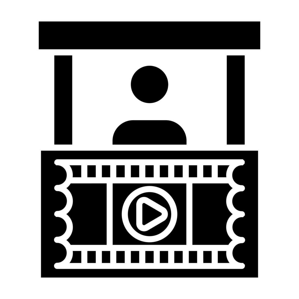 Ticket Office Icon Style vector