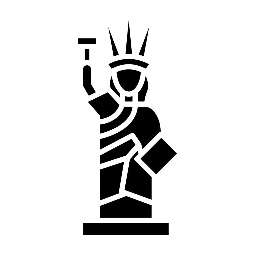 estatua de libertad icono estilo vector