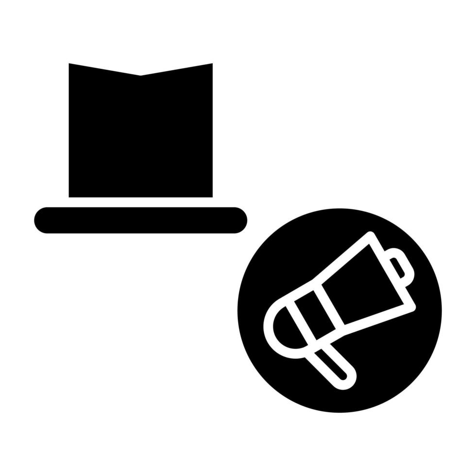 Black Hat PR Icon Style vector