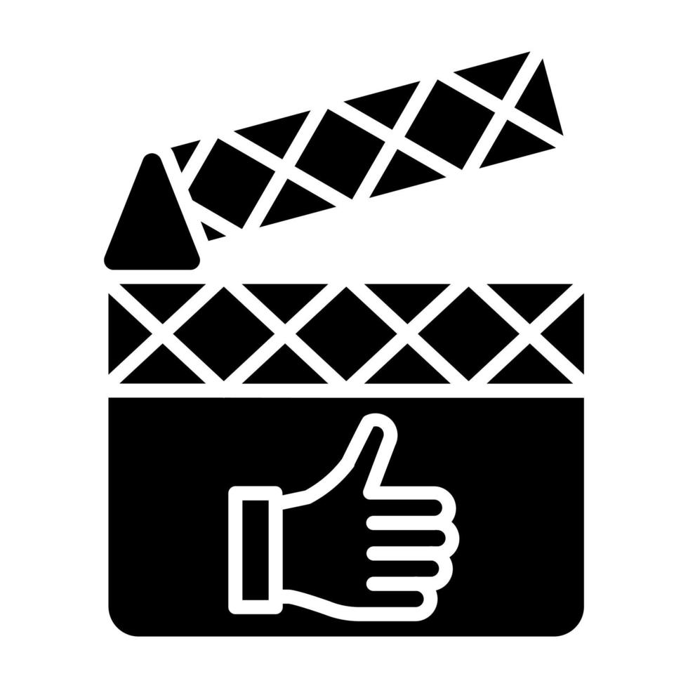 Movie Review Icon Style vector