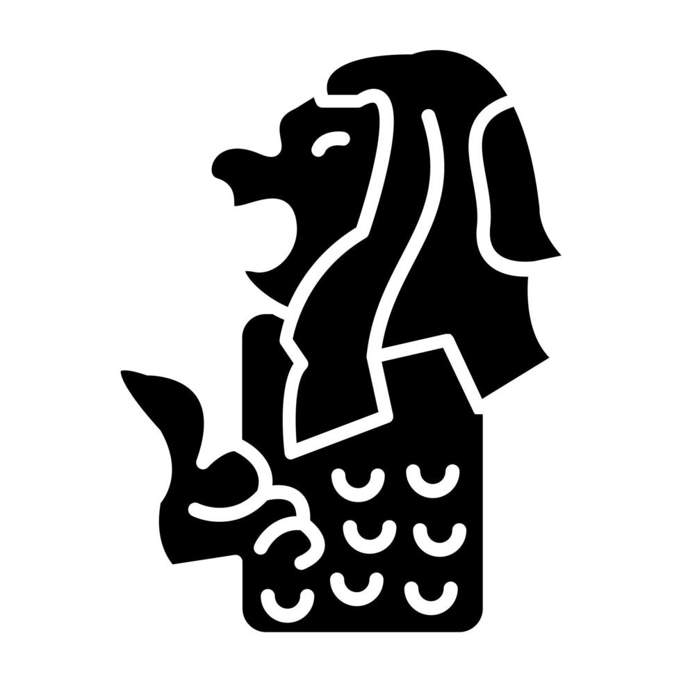 Merlion Icon Style vector