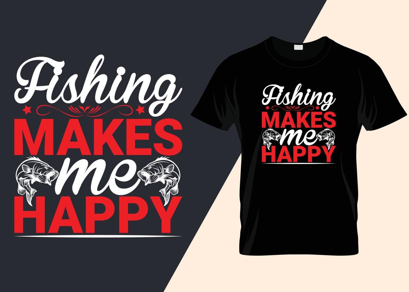 Fishing Typography T-shirt Design Minimalist T-shirt Design vector